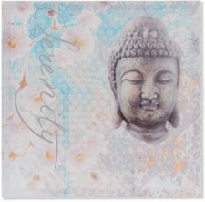 Cadre toile tableau zen Bouddha 3D - 50 x 50 cm