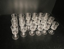 6 glasses white wine crystal