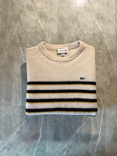 Pull col rond lacoste laine - col,