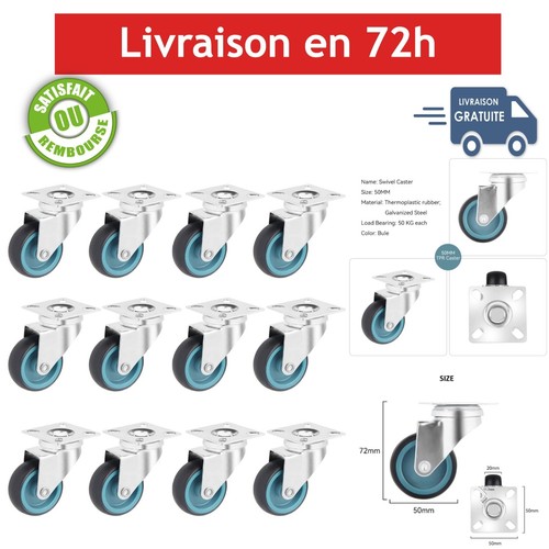 Lot roulettes pivotantes - lot, de