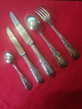 MENAGERE METAL ARGENTE ORBRILLE  DE 135 PIECES ARGENTERIE COUVERTS FOURCHETTES