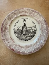 Assiette Ancienne Parlante Longwy