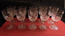 Set of 10 Baccarat Crystal Wine Glasses Model 8470 Size 5475