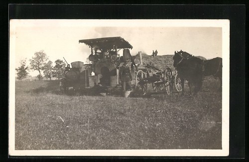 Carte postale locomotive avec