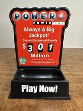 Rare Pennsylvania Lottery Powerball Display Stand Penny Pool Mint Advertisement
