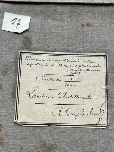 Carte militaire entoilée - militaire,