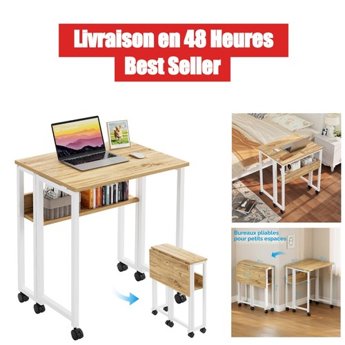 Bureau pliable roulettes - bureau,