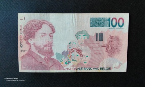 Billet banque 100fr belge - banque,
