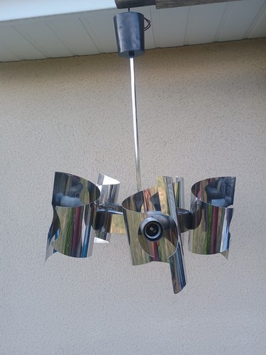 Lustre suspension vintage inox - lustre,