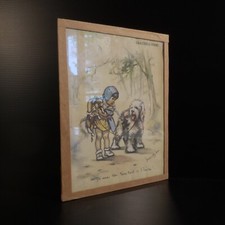 Engraving drawing Germaine BOURET 1936 it will be your tour shoes FINOKI France