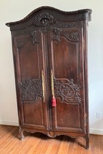 Antique French Normandie Marriage Armoire