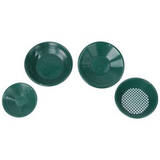 4pcs Green Mining Gravity Trap Gold Washing Pan Tray Kit Mine Search Detector