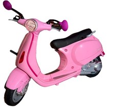 2002 Mattel Barbie Pink Vespa Scooter Moped W/ Doll & All Original Pieces