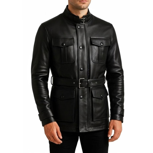 Veste campagne cuir - en,