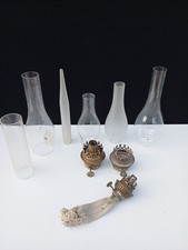 Lot 6 Anciens Verres De Lampe