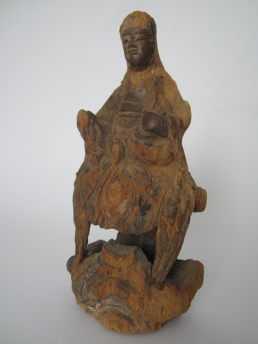 Statuette chinoise bois - statuette, en