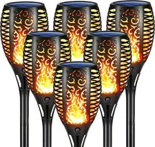 6 Solaire LED Flamme Jardin