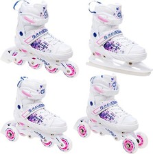 Roller Meia + patin à roulette + patin à glace + triskate Enfant Mixte Raven