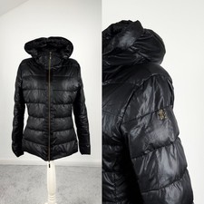 Authentic Moncler Women's Quilted Black Short Down Jacket with Hood Size 3 ~ L