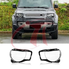 ? 1 Pair Headlight Front Lens Cover Shell For Land Rover Defender 2020-2023