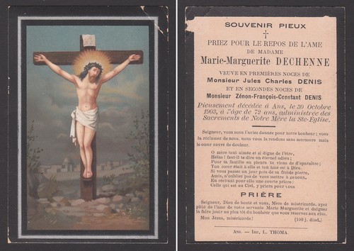 Image pieuse mortuaire - image,