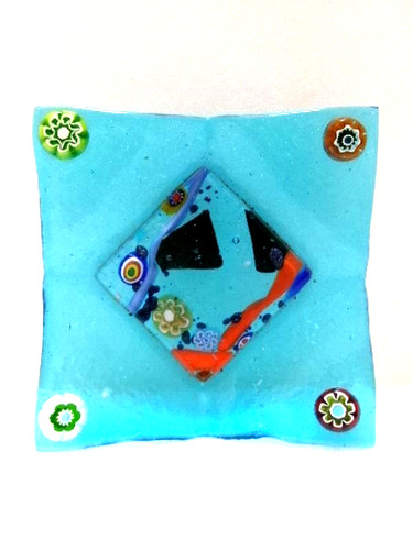 Murano glass square pocket - murano,