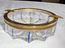 Martin Bénito Blue Crystal Ashtray Signed STUNNING