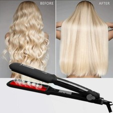 Fer à lisser à vapeur professionnel à infrarouge pour cheveux épais, plat