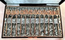 12 Russian-style oyster forks Joseph GOEMANS Antwerp vermilion silver 198 gr