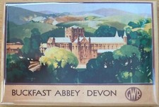 Buckfast Abbey Devon Réfrigérateur Aimant Old GWR Ad
