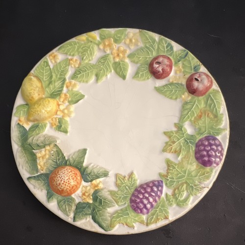 Assiette barbotine décor - assiette, en