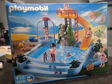 Playmobil 4858 piscine avec toboggan et pompe a eau 