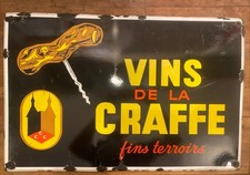 Ancienne Plaque Emaillée Vins