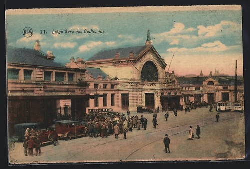 Cpa liège gare des - liège,,