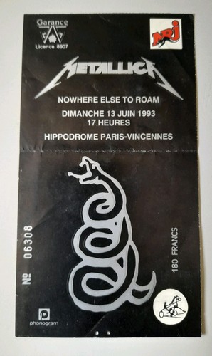 Metallica ticket concert - ticket,