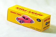 DINKY TOYS 39C LINCOLN ZEPHYR BOITE REPRO COPIE VIDE