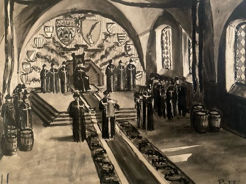 Peinture vin chevaliers - peinture,