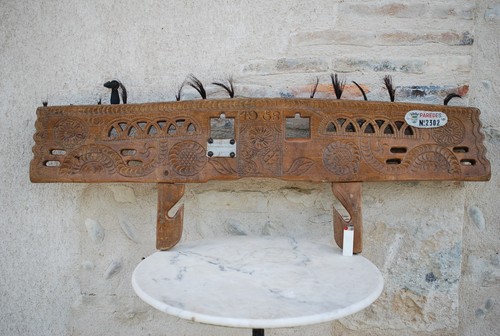 Joug boeuf ancien en bois - ancien,