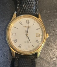 Seiko SQ 50 5 Bar Wristwatch 7N42-9A10 Very Nice!