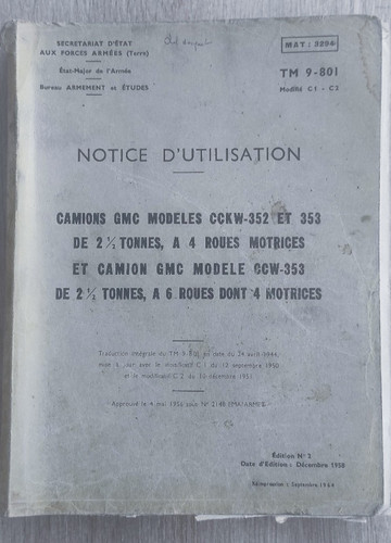 Gmc cckw 352 353 - 352, notice