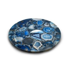 Table En Pierre D'Agate Bleue