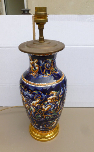 Pied lampe faience de - pied,
