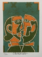 Gravure au linoleum originale