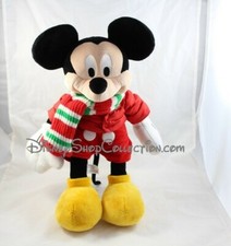 Peluche Mickey DISNEY STORE manteau rouge hiver 2010 45 cm (MO5501)