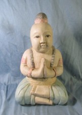 BOUDDHA  en prière en bois