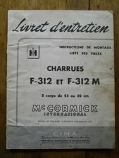 IH McCORMICK CHARRUES F-312