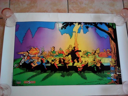 Serigraphie asterix banquet - asterix,