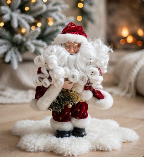 Père noël 36cm velours - père,