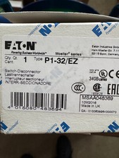 Eaton Moeller P1-32/EZ, On-Off Switch Disconnect 32A (1 or 3 Phase) 120/240/480V