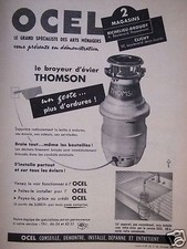 1957 THOMSON OCEL LE CRUSEUR D'ÉVIER AD A GESTURE... NO MORE GARBAGE!